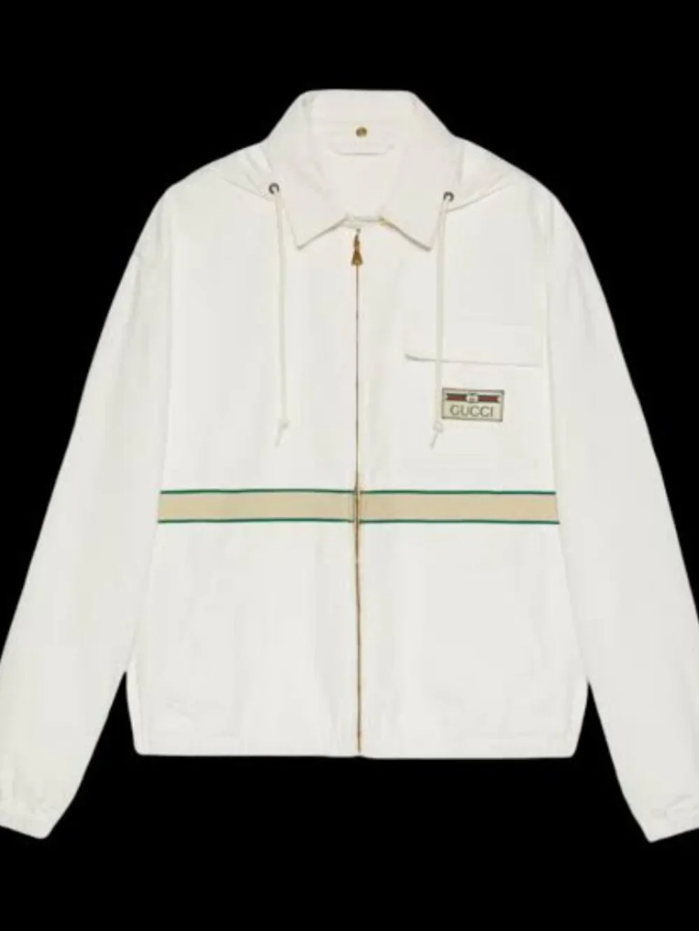 Gucci White Cotton Vintage Label Eco Jacket